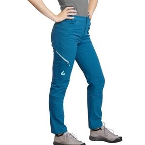 Gnara Go There Shefly Sz 10 Blue Outdoor Hiking Climping Pants Zipper Pockets